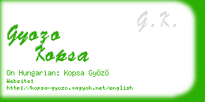 gyozo kopsa business card