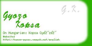 gyozo kopsa business card